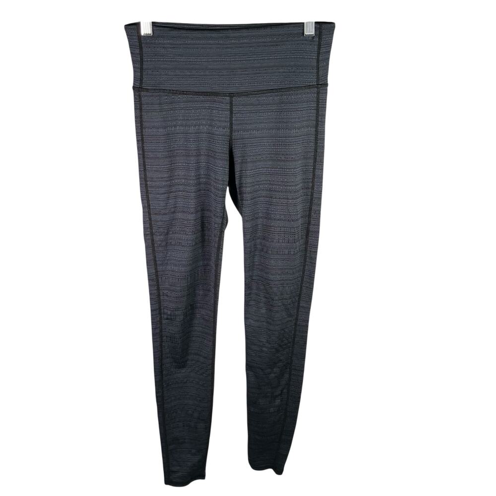 Athleta Salutation Stash Pocket‎ Leggings Small Blue Black Textured Ankle Active